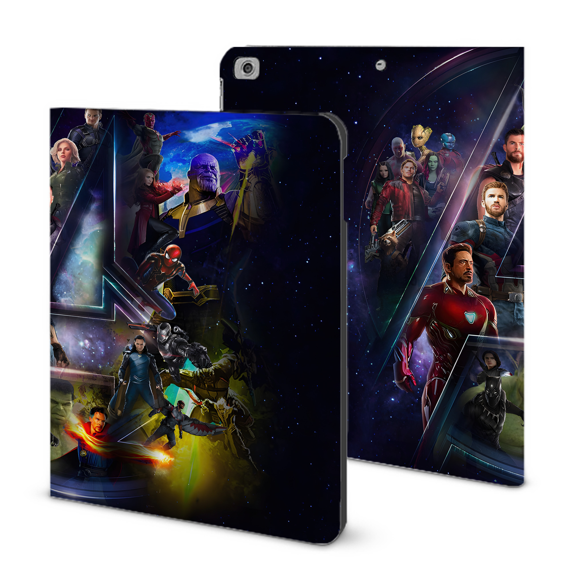 （画像用） アベンジャーズ The Avengers IPad ケース ブック型 PUレザー TPU 耐衝撃 軽量 薄型 ペン収納なし 全面保護 IPad 各モデル対応